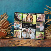 家族8フォトコラージュ黒 フォトプラーク (側面)