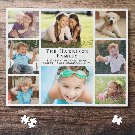 家族8フォトコラージュ ジグソーパズル