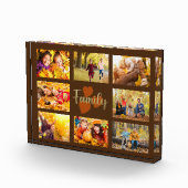 家族8写真秋秋茶金ゴールドハート フォトブロック (右)