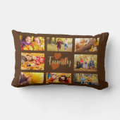 家族8写真秋秋茶金ゴールドハート ランバークッション (裏面)