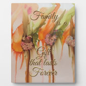 「家族」イーゼル付き卓上プレート フォトプラーク (正面)