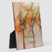 「家族」イーゼル付き卓上プレート フォトプラーク (側面)