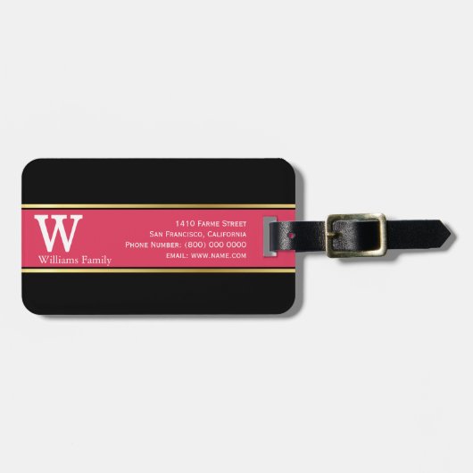 家族(カスタム情報フロントとバック)旅行 ラゲッジタグ (正面横)