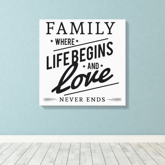 家族 キャンバスプリント (インサイチュ (ウッドフロア))