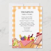 家族 ピクニック バーベキュー 屋外焼肉 グリル 招待状 (正面)