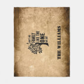 家族 フリースブランケット (正面)