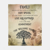 家族 フリースブランケット (正面)