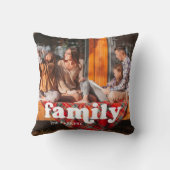 家族 |ボホ文字オーバーレイ2枚 クッション (裏面)