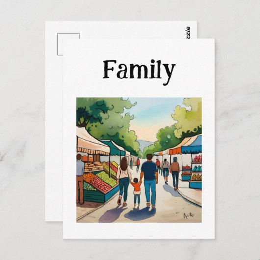 家族 ポストカード (正面/裏面)