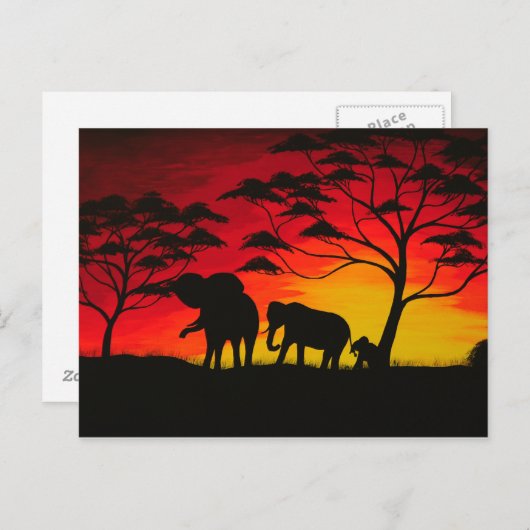 家族 ポストカード (正面/裏面)