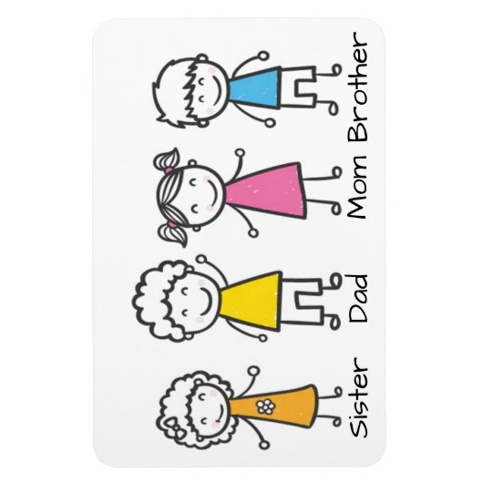 家族 マグネット (縦)