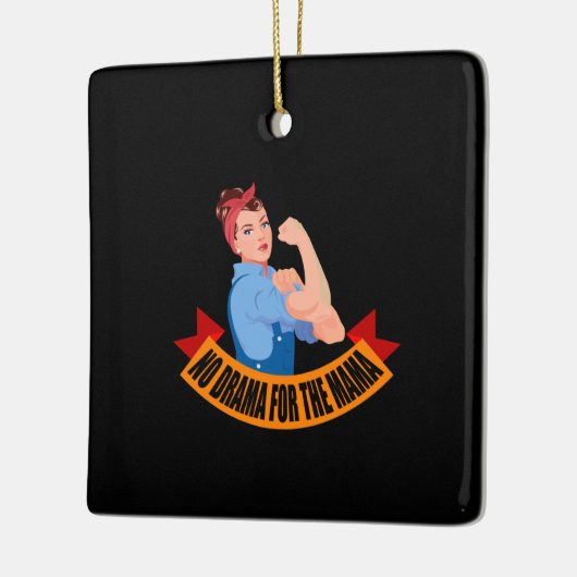 家族 – ママのためのドラマなし セラミックオーナメント (左)