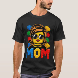 家族 ママ 達人 ビルダー ビルディング ブリック ブロック M Tシャツ