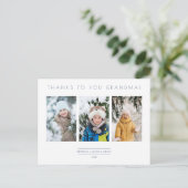 家族 ミニマリスト 3枚の写真 コラージュ 記念品 ポストカード (スタンド正面)