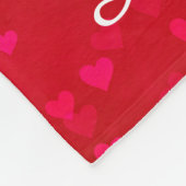 家族 – ライフもっとも偉大の賛美ハート3 フリースブランケット (角)