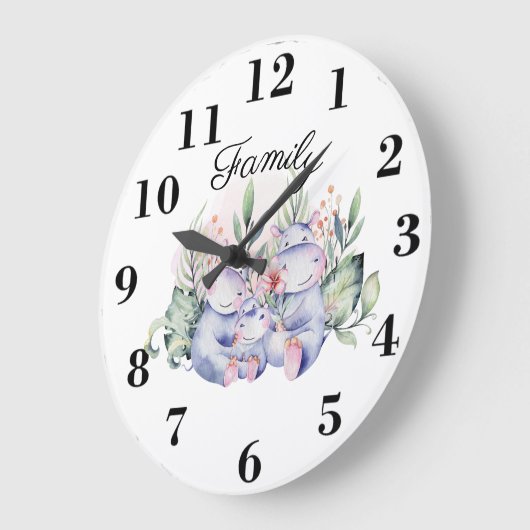 家族 ラージ壁時計 (傾斜)