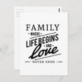 家族：人生が始まり、愛が終わらない場所 ポストカード (正面/裏面)