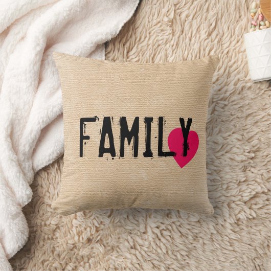 家族 – 信仰 – 自由の枕 クッション (ブランケット)