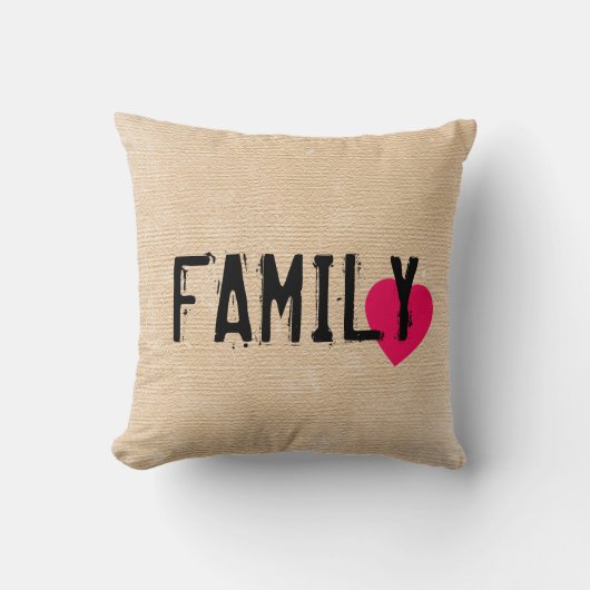 家族 – 信仰 – 自由の枕 クッション (正面)