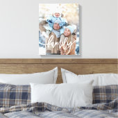 家族 |写真モダンの白いタイポグラフィ キャンバスプリント (インサイチュ (寝室))