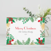 家族、友人のためのクリスマスグリーティングカード2024 シーズンカード (スタンド正面)