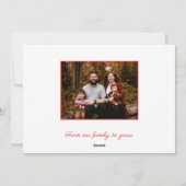 家族、友人のためのクリスマスグリーティングカード2024 シーズンカード (裏面)