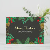 家族、友人のためのクリスマスグリーティングカード – Gray シーズンカード (スタンド正面)