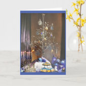 家族、友人、幸せを願うクリスマス カード (黄色い花)