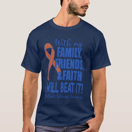 家族+友達+信仰で乗り越える Mul fr Tシャツ (正面)
