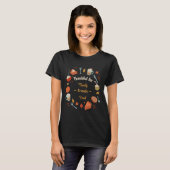 家族+友達+食べ物に感謝の気持ちを込めて ハッピー+サンクスギビング Tシャツ (正面フル)