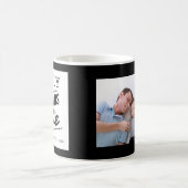 家族、愛、パーソナライズな写真のコーヒー・マグ コーヒーマグカップ (中央)