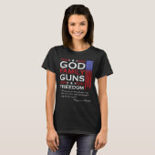家族 神 銃 自由 キリスト教 メガ 2020 トランプ Tシャツ (正面フル)