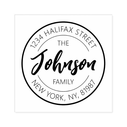 家族 返送先住所 ゴム印 (インプリント)