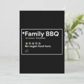 家族BBQのビーガン食品なし 招待状 (スタンド正面)