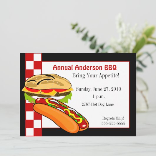 家族BBQ 招待状 (スタンド正面)