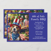 家族BBQ 7月4日 招待状 (正面/裏面)