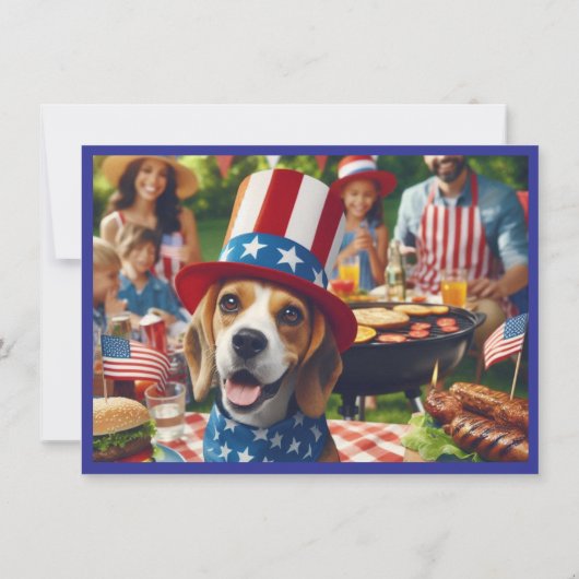 家族BBQ 7月4日 招待状 (裏面)