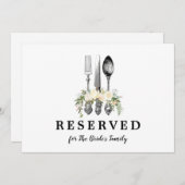 家族etcカード編集可能なカトラリー予約記号 (正面/裏面)