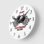 家族Personalizableの競争 ラウンド壁時計 (傾斜)