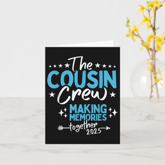 家族Rと一緒に思い出を作る従兄弟クルー2025 カード (黄色い花)
