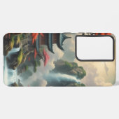 家日本の屋と滝ビューの電話ケース SAMSUNG GALAXYケース (左側面)
