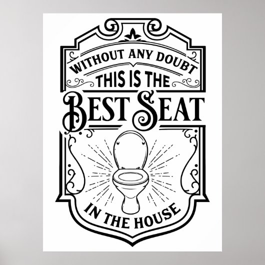 家最高ののバスルームおもしろいユーモアのポスター ポスター (正面)