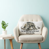 家最高のの座席を移動する犬のハスキー引用文 ランバークッション (椅子)