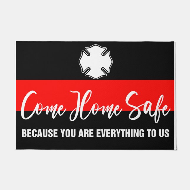 家来は安全であなたはすべては私たちに ドアマット (正面)