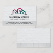 家民団 |レンガの壁の木材 名刺 (正面/裏面)