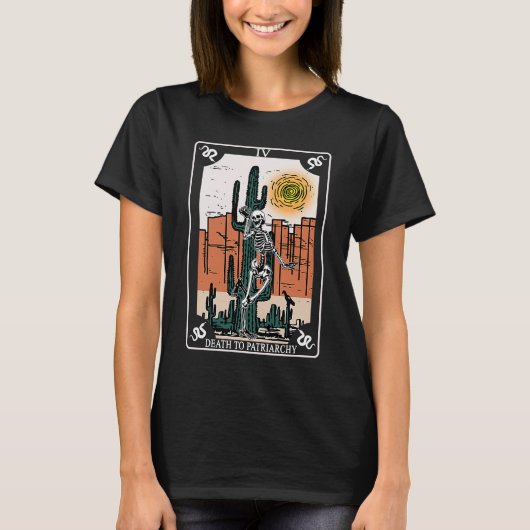 家父長制のタロットカードの再生権を破る Tシャツ (正面)