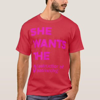 家父長制のフェミの破滅を望おもしろいむ Tシャツ