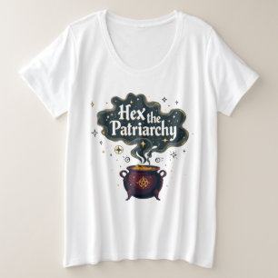 家父長制の六角 – フェミニスト魔性の美学 プラスサイズTシャツ