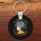 家父長制の花を散らす美しい日 キーホルダー (正面)