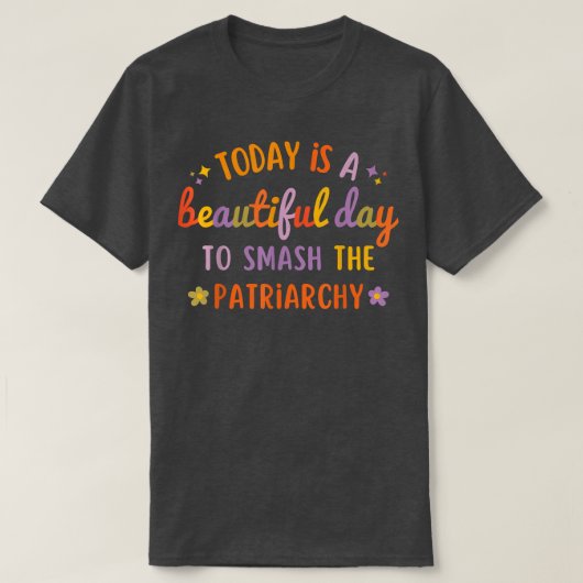 家父長制の道化主義の美的フェミニストを粉砕する Tシャツ (デザイン正面)